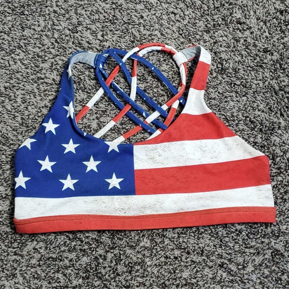 Born Primitive flag sports bra